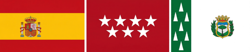 Bandera España, Comunidad de Madrid, Cercedilla